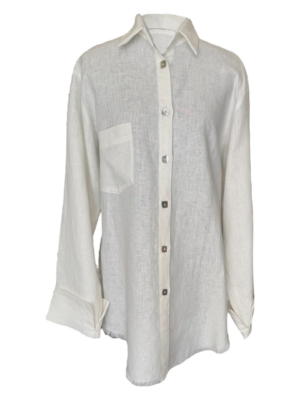 Camisa de Lino con botones al frente