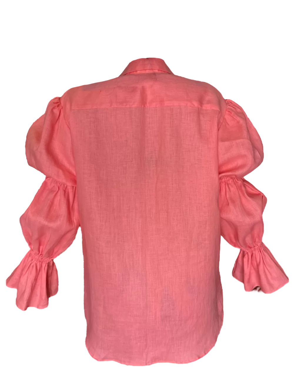 Camisa de Lino con botones al frente y detalle en mangas - Image 2
