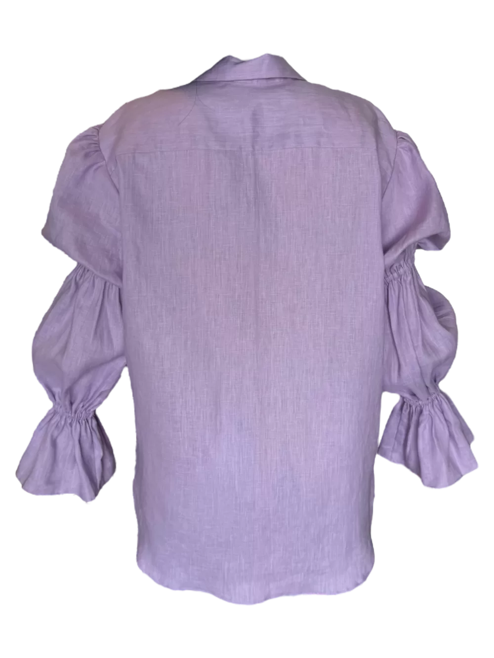 Camisa de Lino con botones al frente y detalle en mangas - Image 2