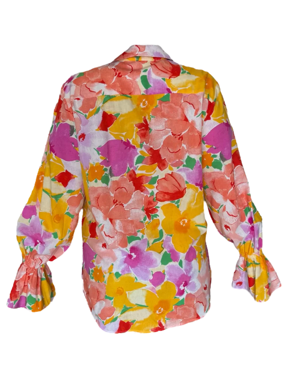 Camisa de Lino con botones al frente y detalle en puños - Image 2