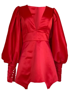 Vestido con mangas bombachas