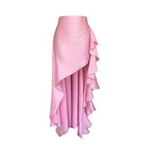 Falda de Satin con olanes