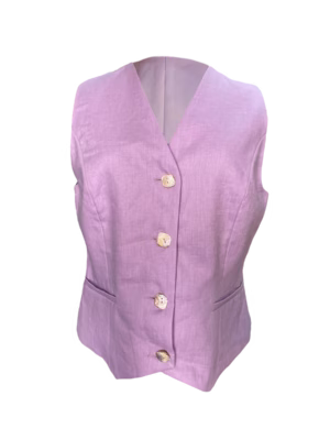 Chaleco de Lino con botones