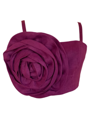 Top de Lino con Flor